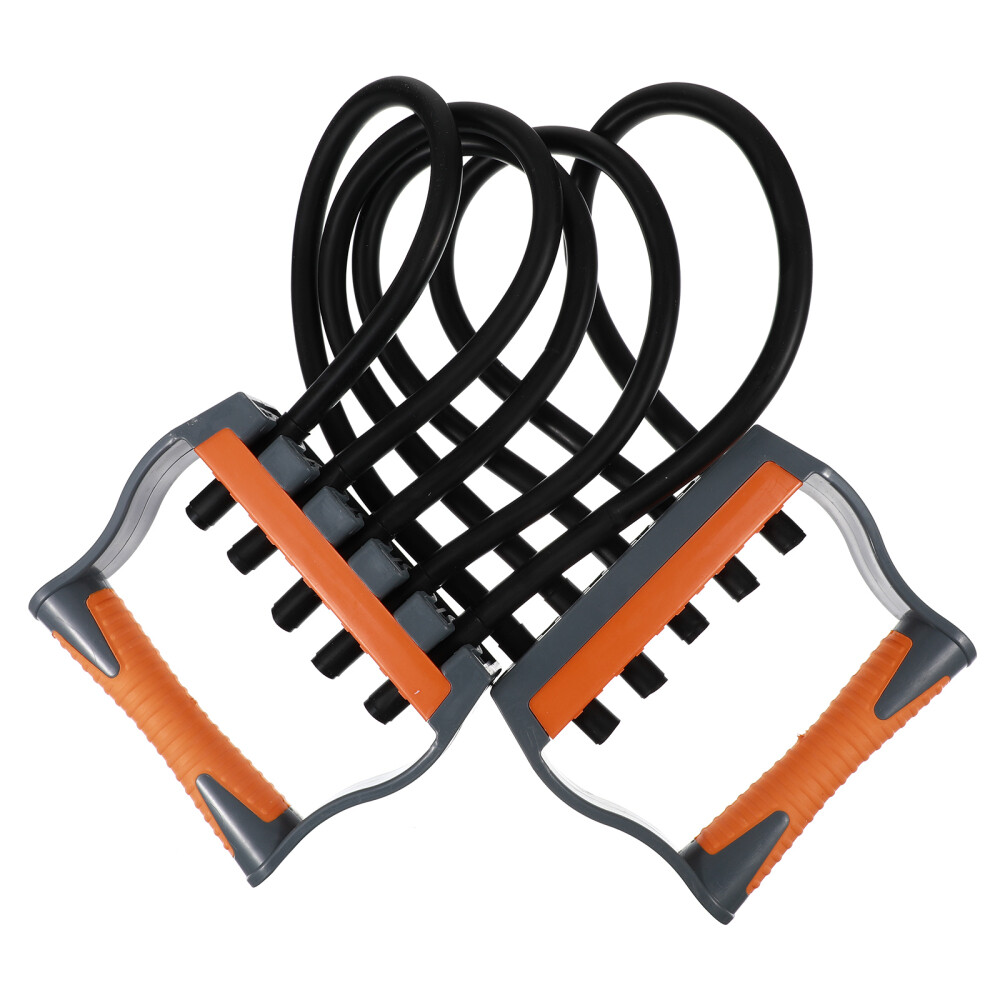 Adjustable Latex Chest Expander with 5 Bands for Muscle Training and Stretching
