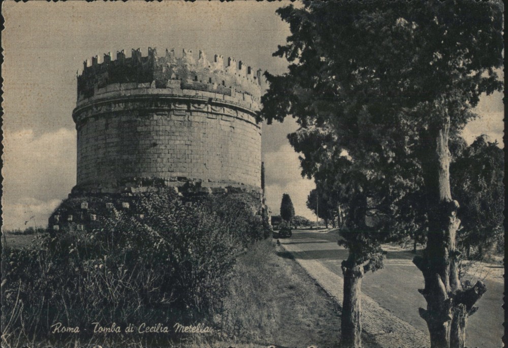 Roma, Italy Tomb of Cecilia Metella Original Vintage Postcard