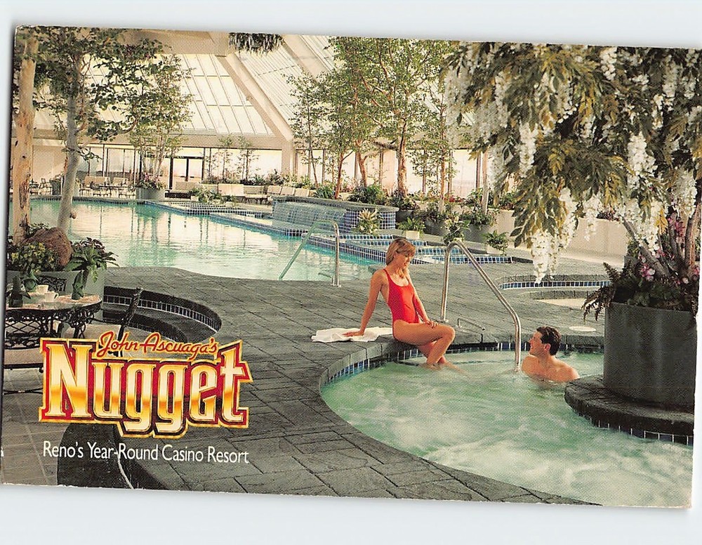Postcard Indoor Pool John Ascuaga's Nugget Casino Resort Reno Nevada USA