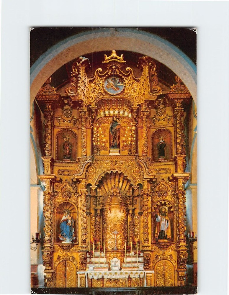 Postcard The Golden Altar Church of San Jose Panama City
