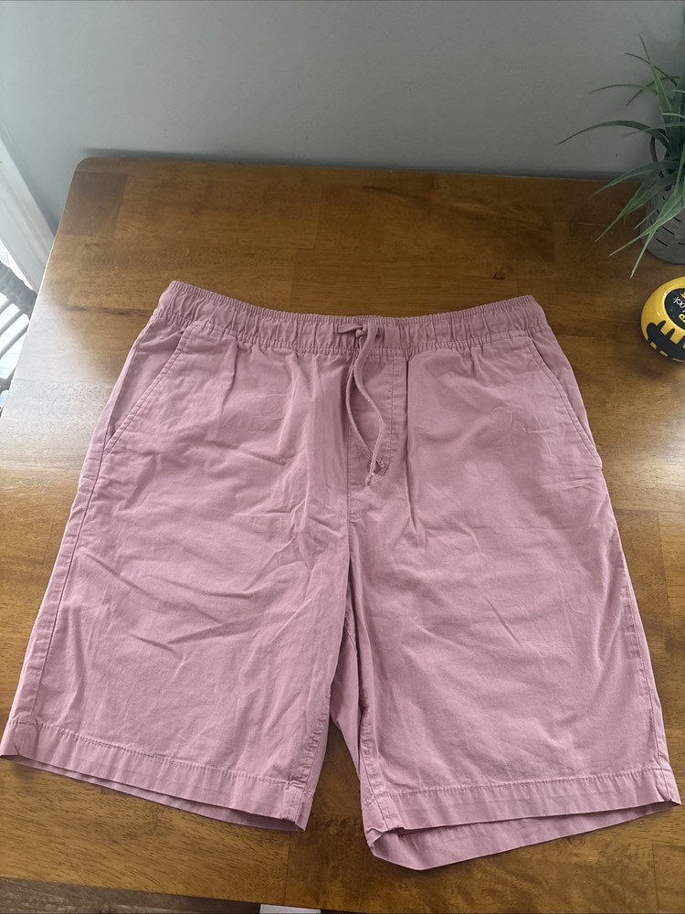 Banana Republic Flat Front Shorts Men’s Size Medium, Pink Drawstring