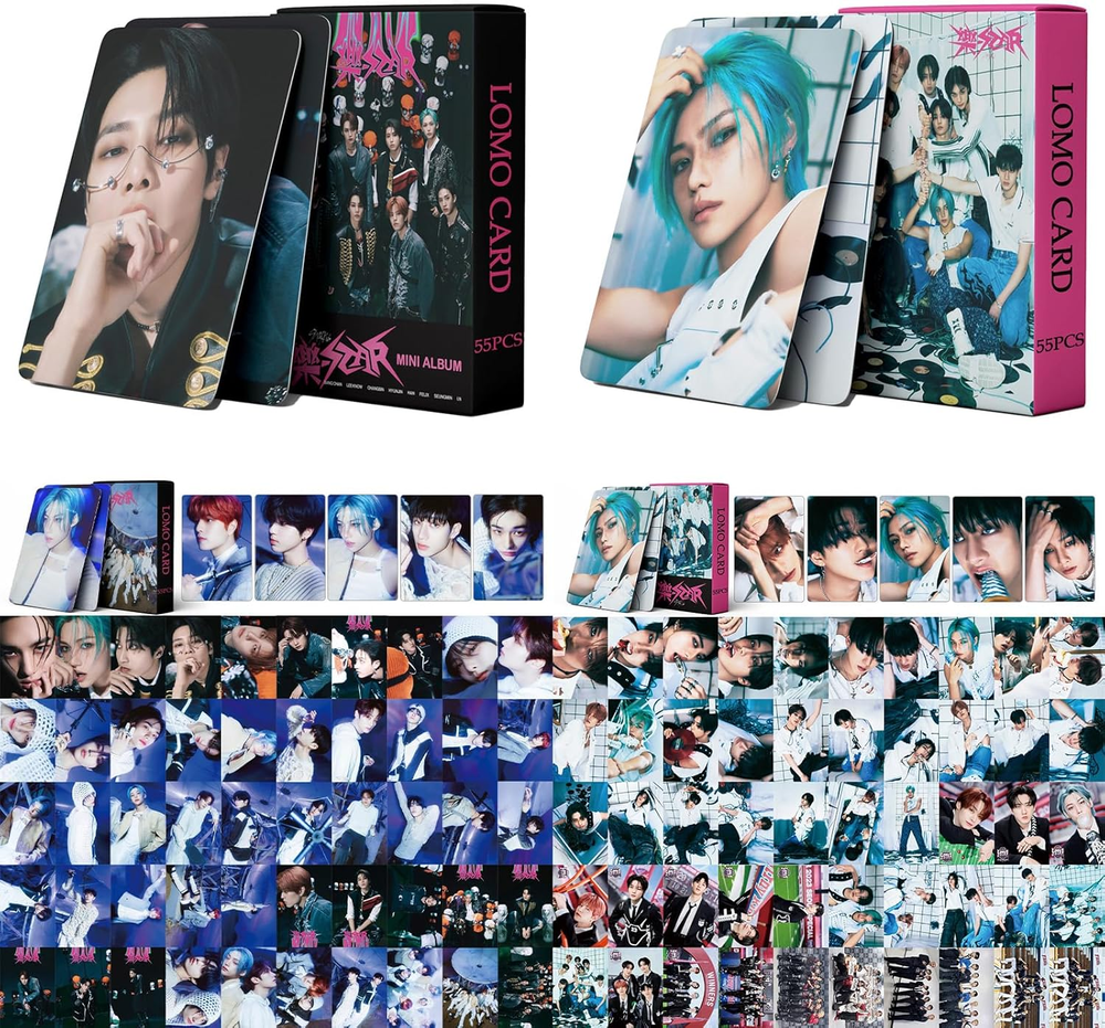 2 Pack/110 Pcs Straykids Photocard Stray Kids 樂STAR Set Stray Kids 樂STAR Album C