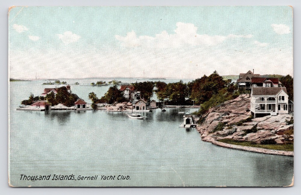 Grenell Island Yacht Club 1000 Thousand Islands New York NY c1905 UDB Postcard