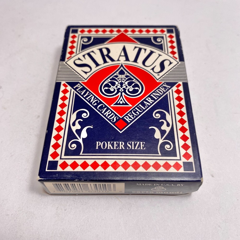 Stratus Playing Cards Deck Poker Size Blue Brand New