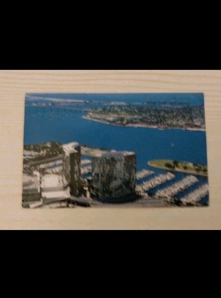 San Diego Marriott Hotel & Marina ~ Bay In Downtown Area ~California CA~Postcard