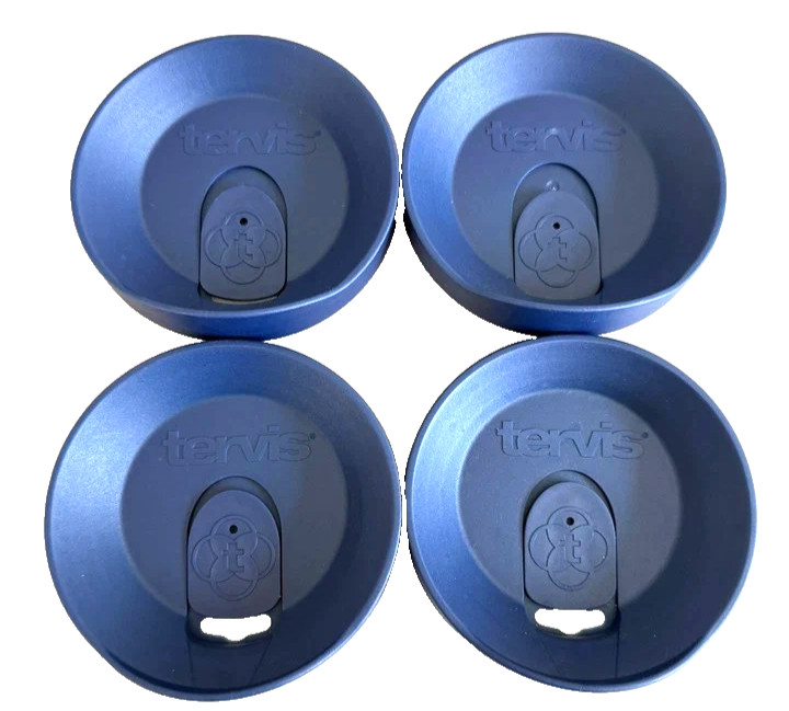 Tervis Tumbler 16oz Travel Lid with Slider in Navy Blue Lot Of 4