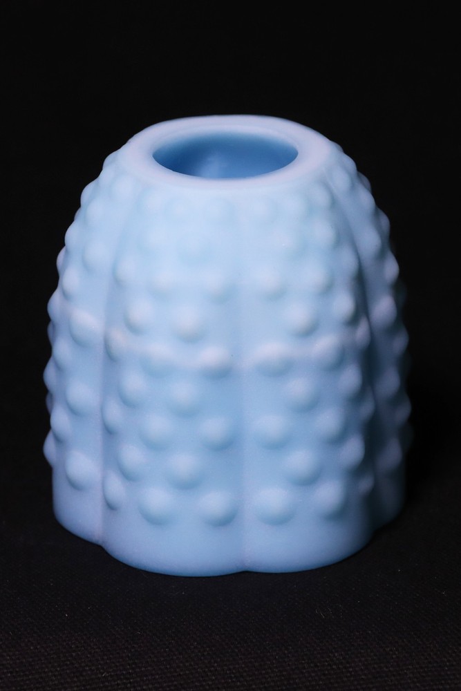 Fenton Satin Blue Glass Hobnail Fairy Light / Lamp Top Dome Only