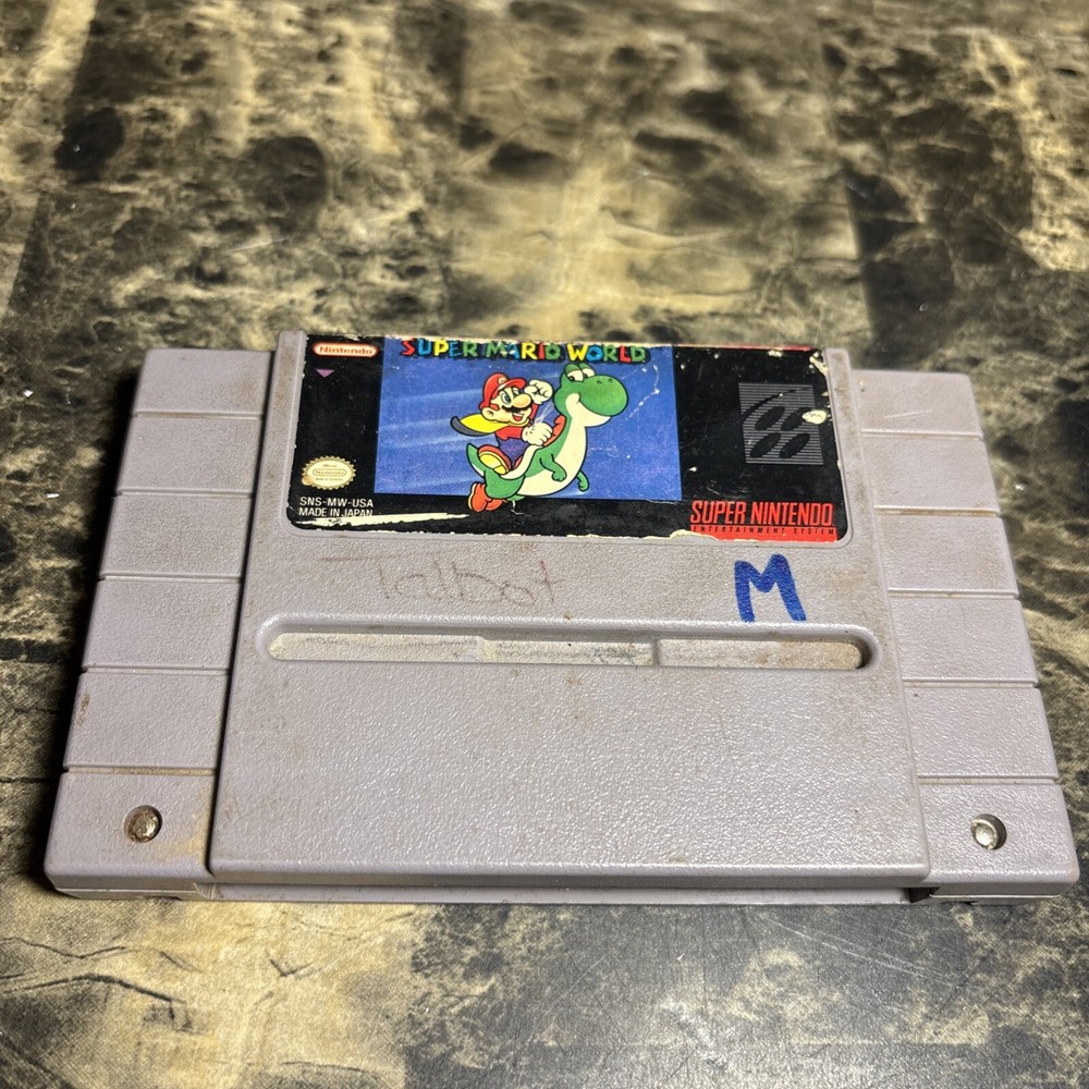 Super Mario World (Nintendo SNES, 1991) Authentic Cart Only Tested Working