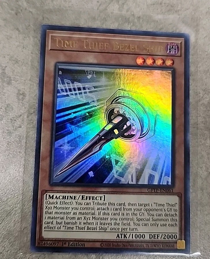 Time Thief Bezel Ship 1st Edition Ghosts from the Past GFTP-EN061 YuGiOh TCG Card