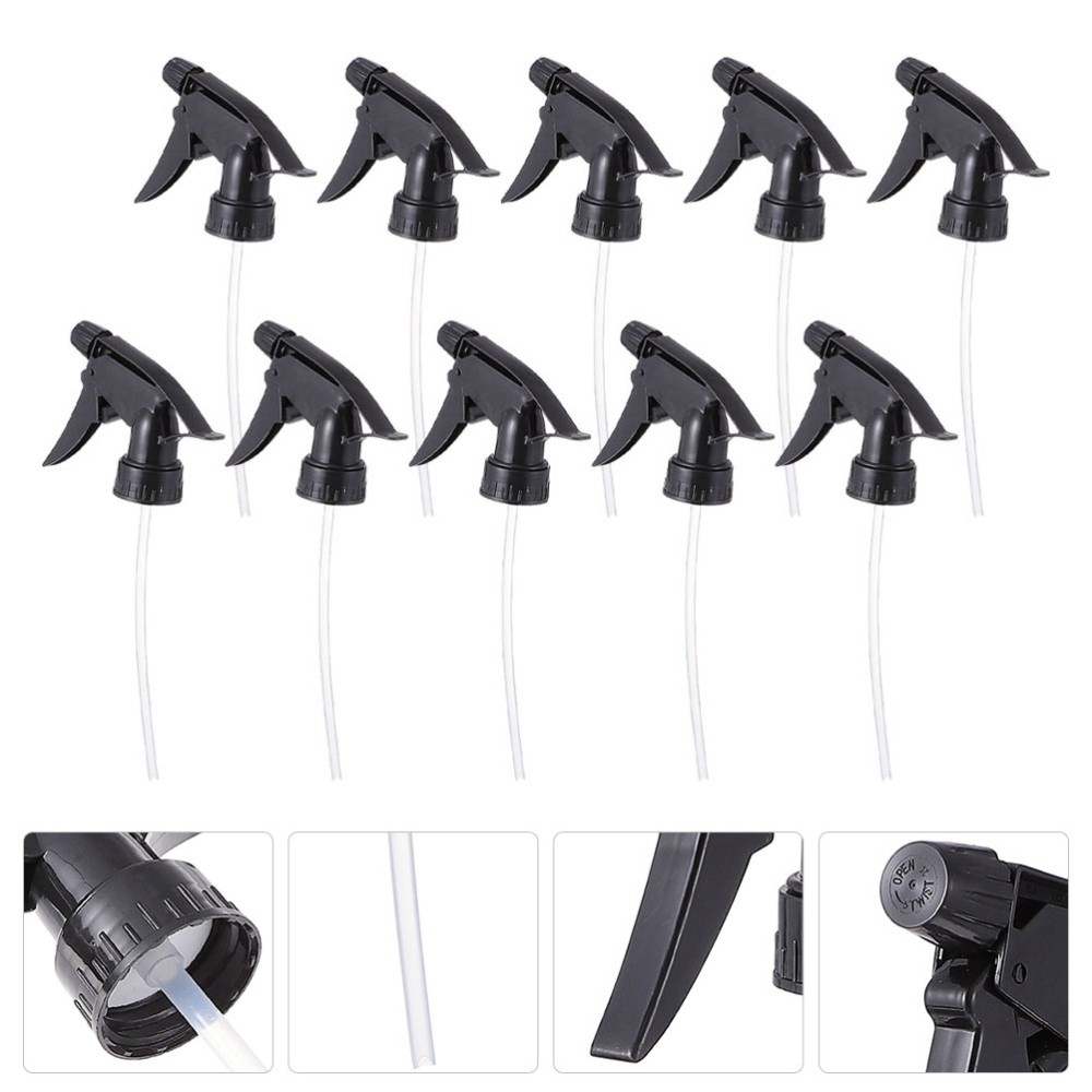 10 PCS Travel-Size Spray Bottle Nozzle Replacement Trigger Pumps