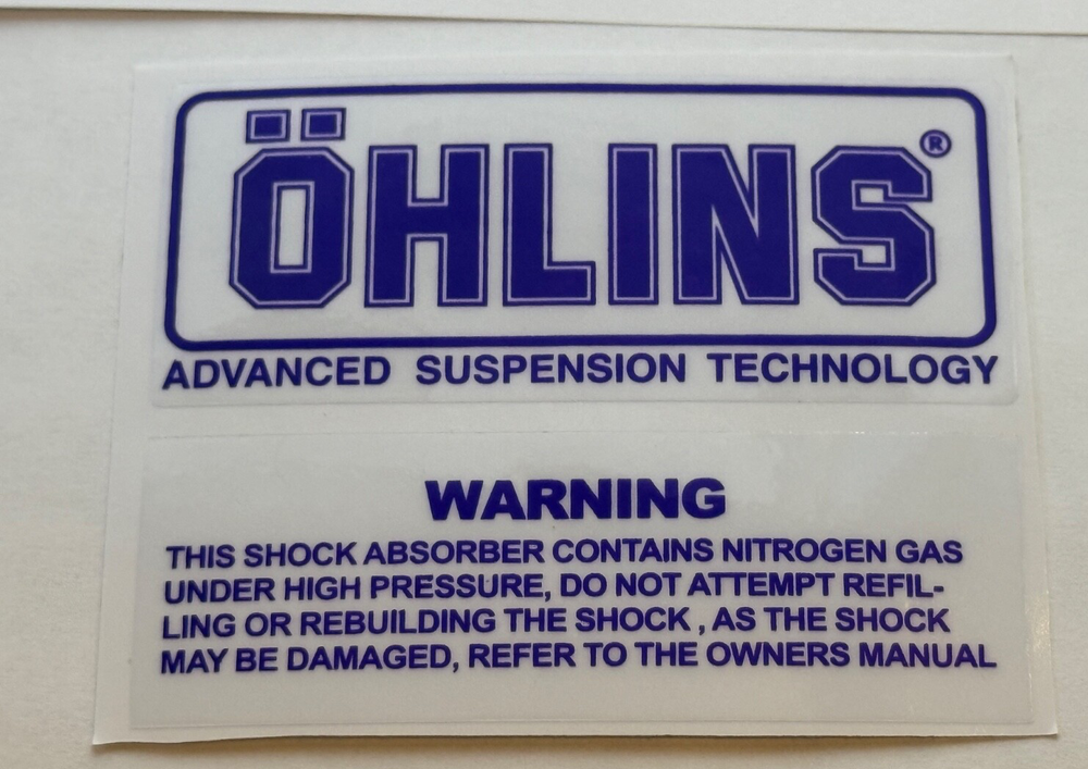 Ohlins Rear Shock Fork Sticker Race Fairing Yamaha R1M R1 MT-10 SP MT-09 Gytr