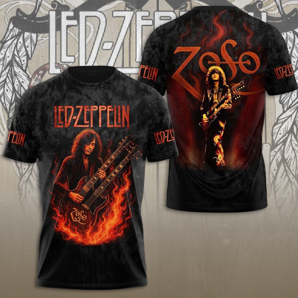 Led Zeppelin T-Shirt AOP Gift For Fans