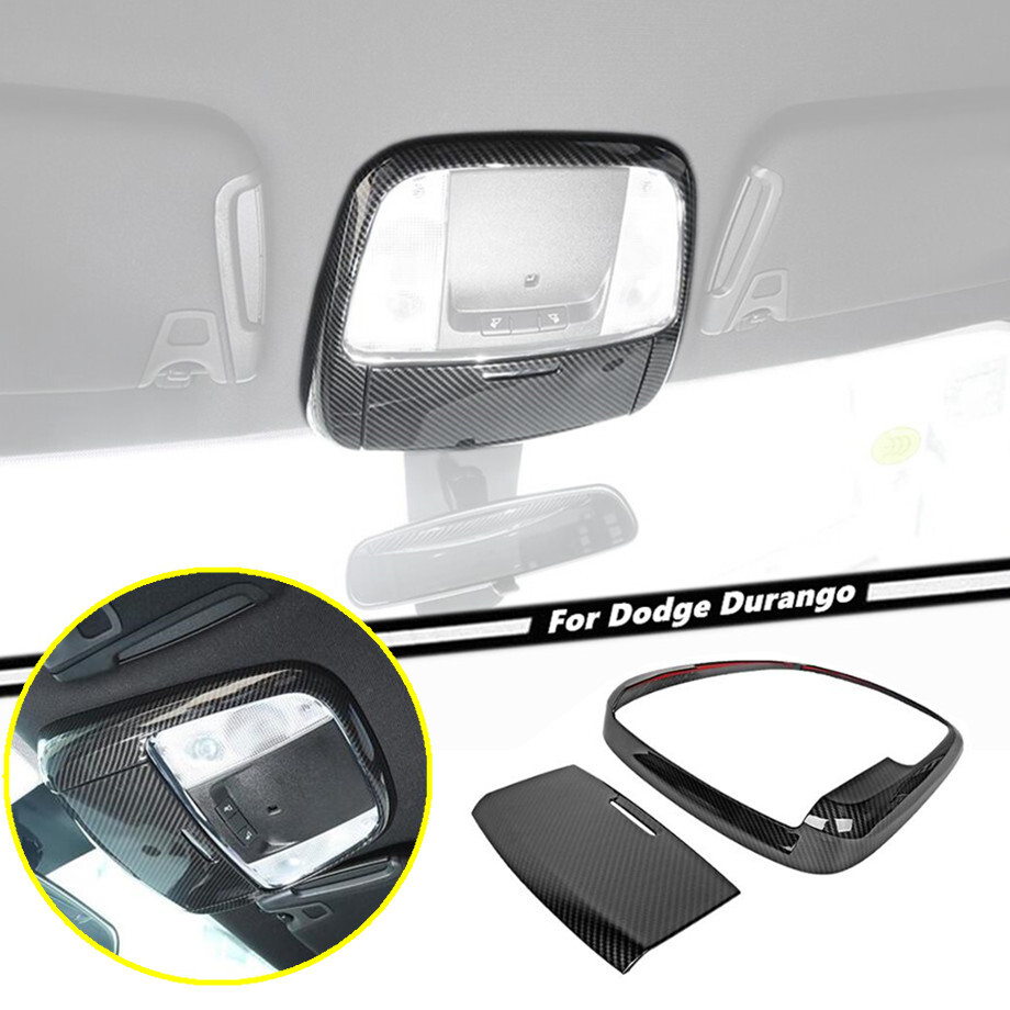 Car Roof Reading Light Cover Trim For Dodge Durango 2011-2024 Accessories Carbon