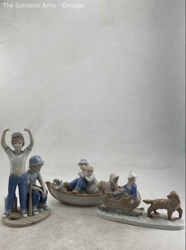 Home Run Baseball Glossy Finish Handcrafted Decorative Figurines Lot Of 3