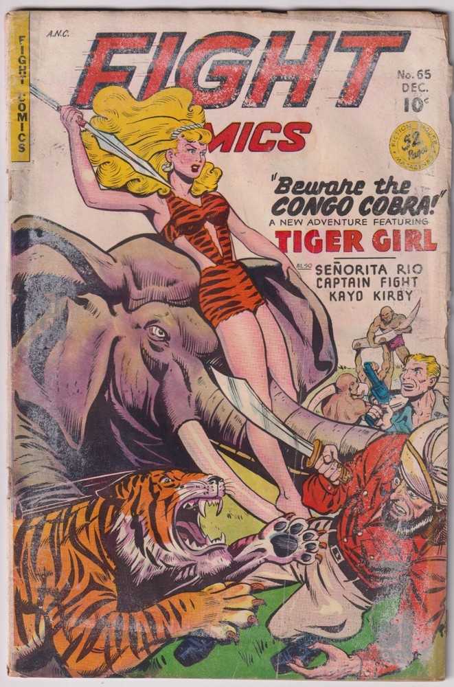 Fight Comics  # 65...Fair-Good   1.5 grade--water...1949 Fiction House comic-BC