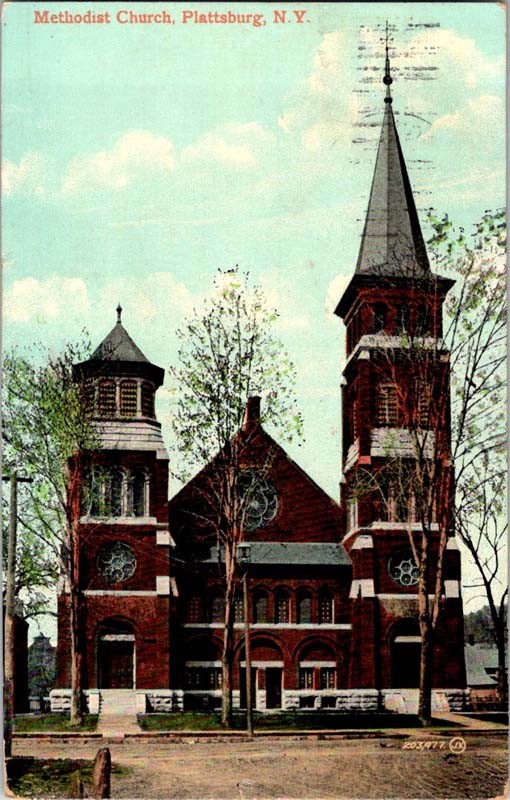 Plattsburgh New York NY : CHURCH SCENE m/14 AV8013