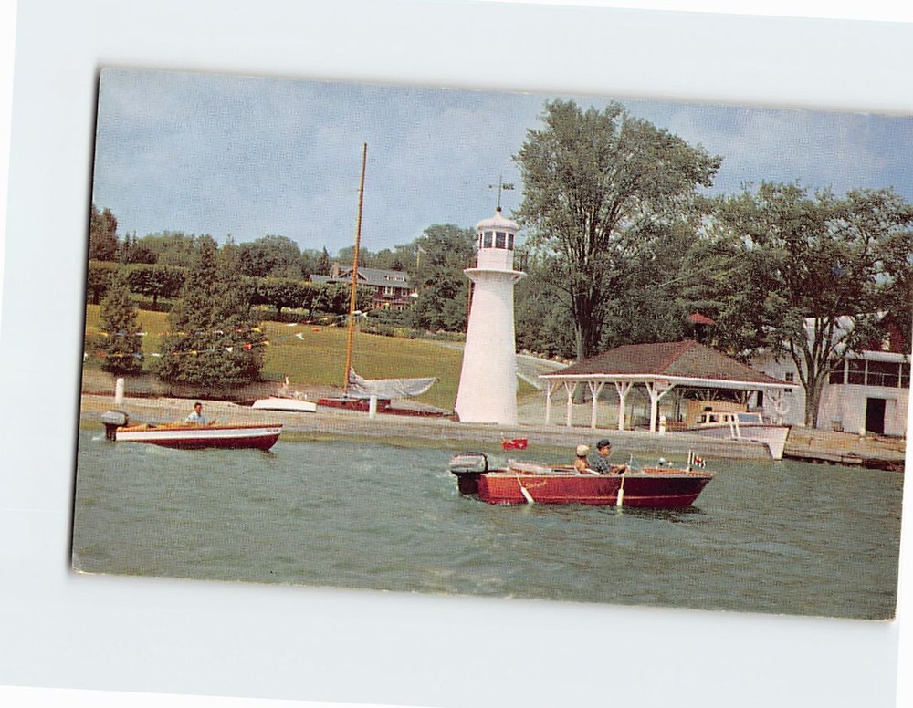 Postcard Boating at Barrie Lake Simcoe Ontario Canada