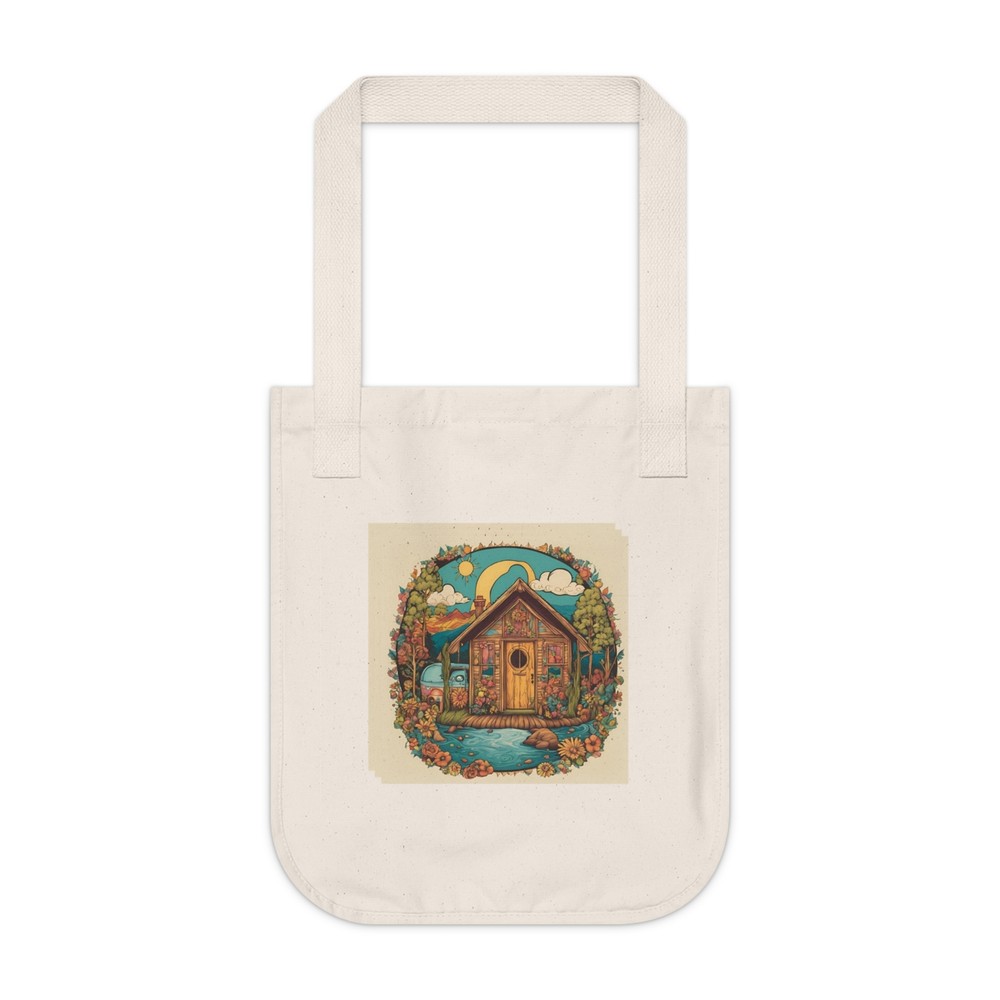 Organic Cotton Canvas Tote Bag Eco-Friendly Reusable Shopping Carryall