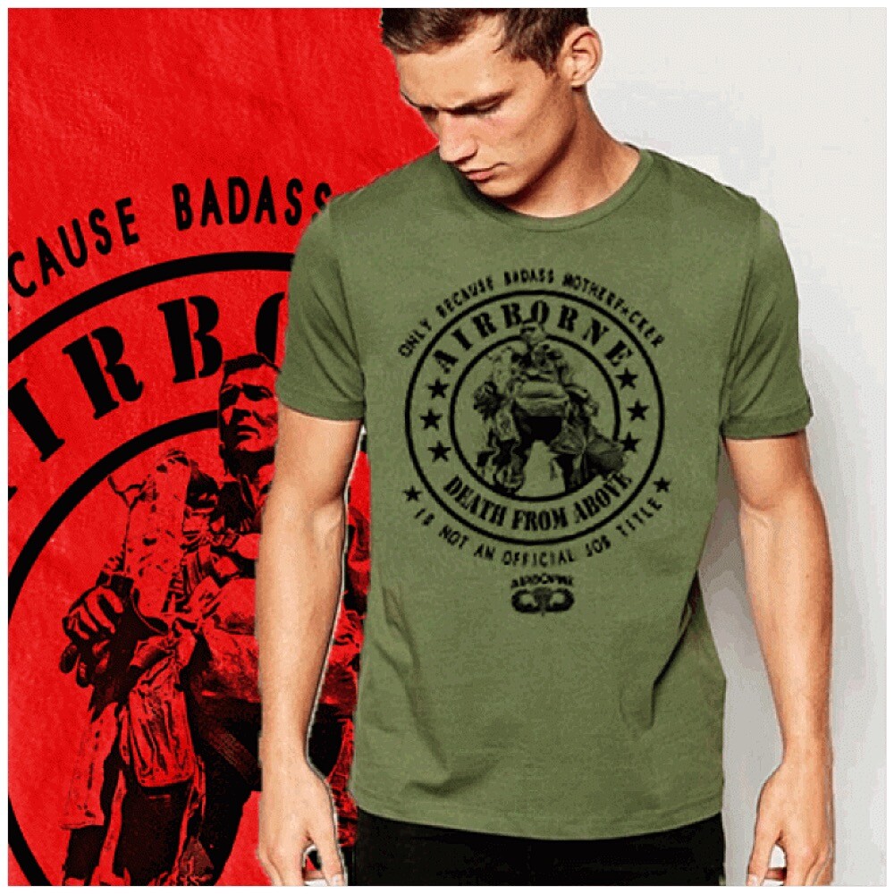 Airborne Paratrooper T-Shirt Military Combat Veteran Air Assault Specialist Tee