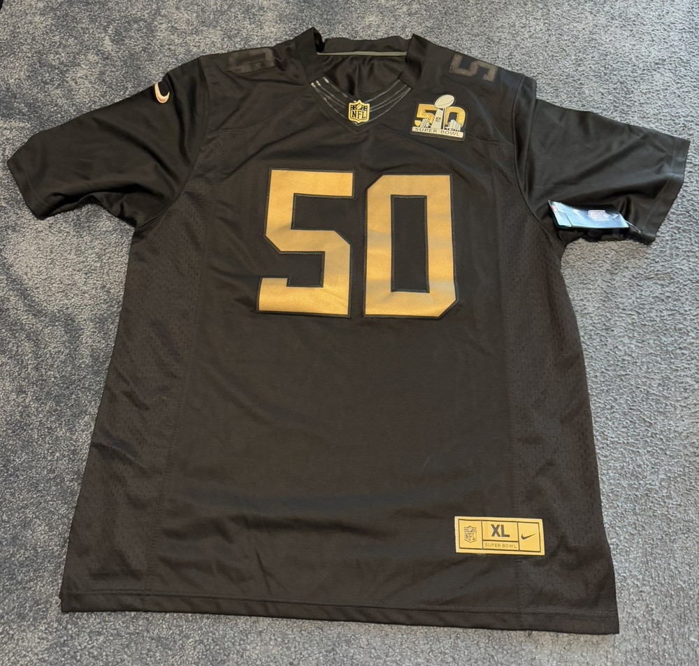 Nike NFL Super Bowl 50 Limited Edition Black Jersey Size XL Brand New