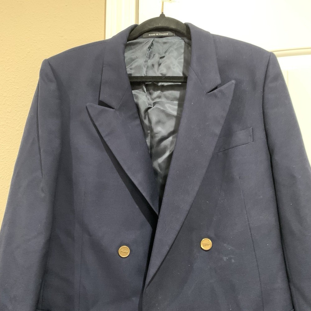 Yves Saint Laurent YSL Men Double Breasted Blazer Gold Buttons