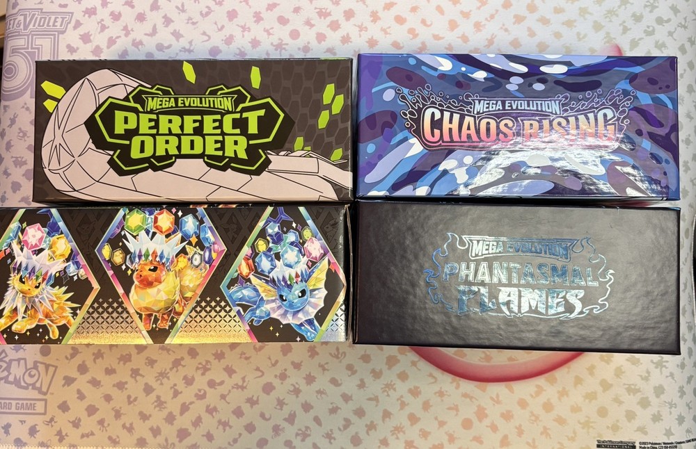 4x Pokemon TCG ETB Empty Card Deck Storage Boxes Bundle