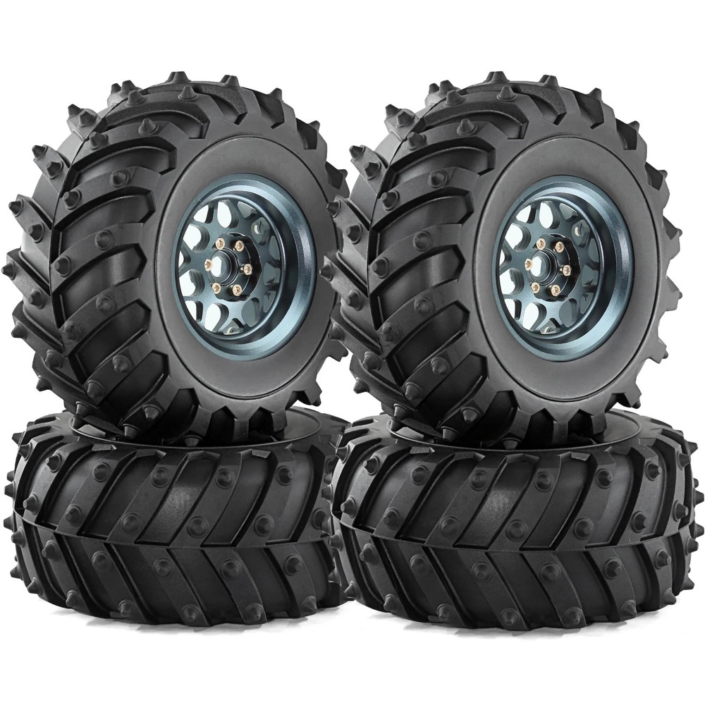 2.2” Beadlock Wheels and Crawler Monster Spike Tire for 1/10 RC Crawler Car TRX4