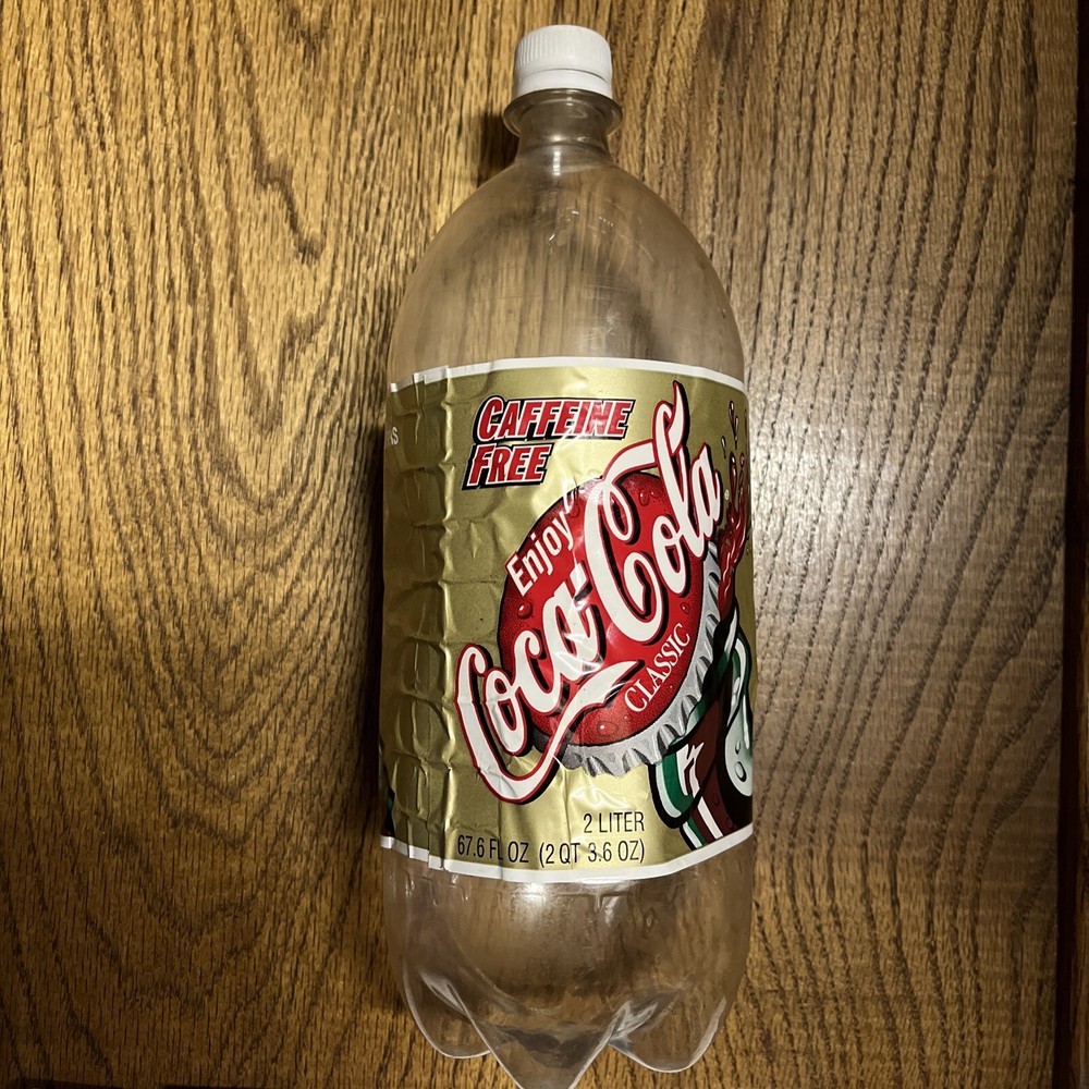 1999 Coca Cola Caffeine Free 2 Liter Plastic Soda Bottle w Label Sanford NC