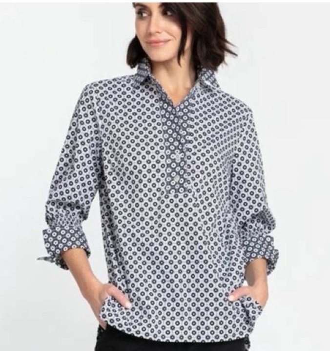 HINSON WU Morgan Ruched Sleeve Popover Top Size S