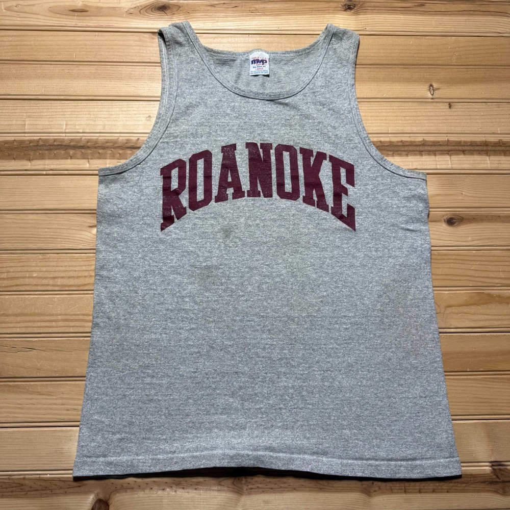 Vintage 80s 90s Roanoke College University Heather Athletic Tank Top USA - Large