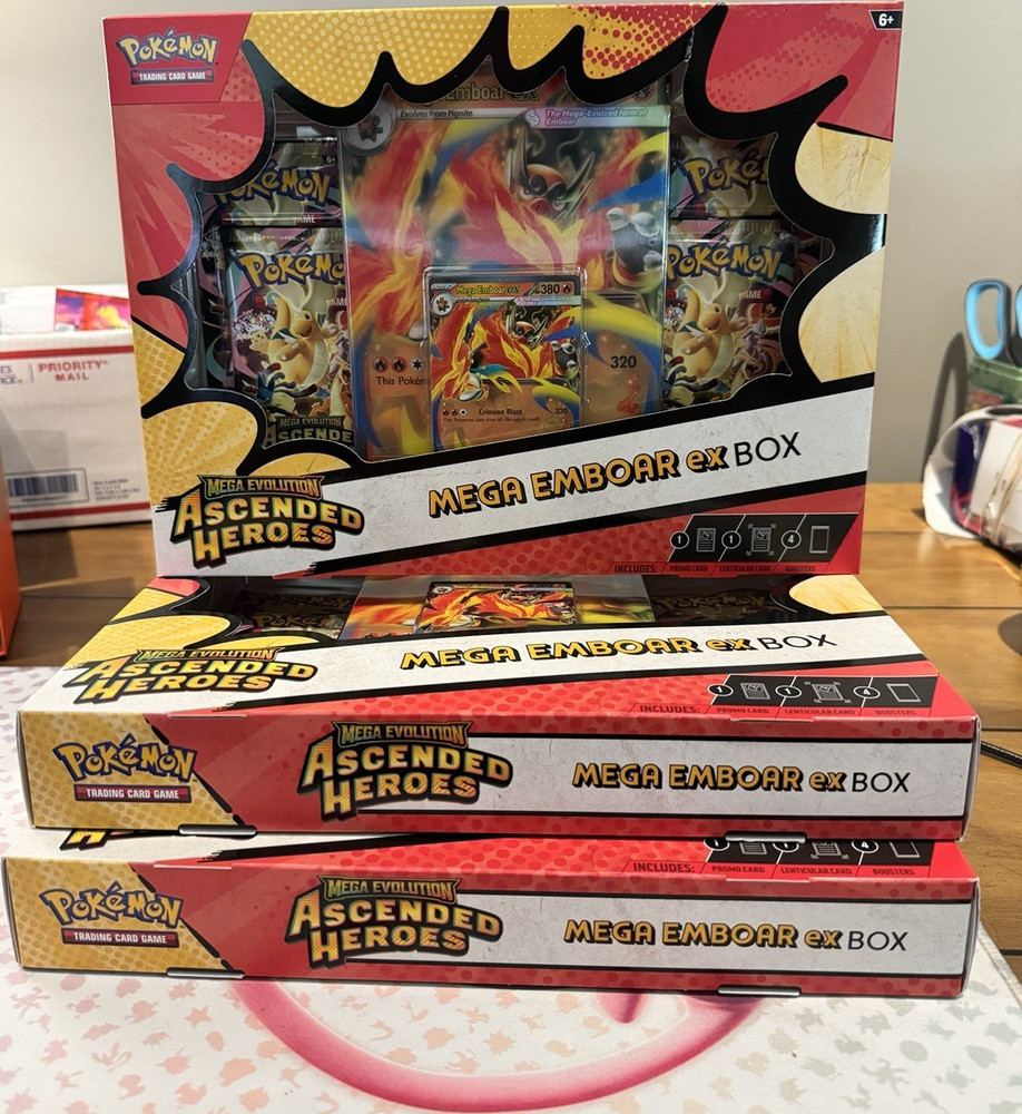 Pokémon TCG Mega Evolution-Ascended Heroes Mega Emboar ex Promo Box English
