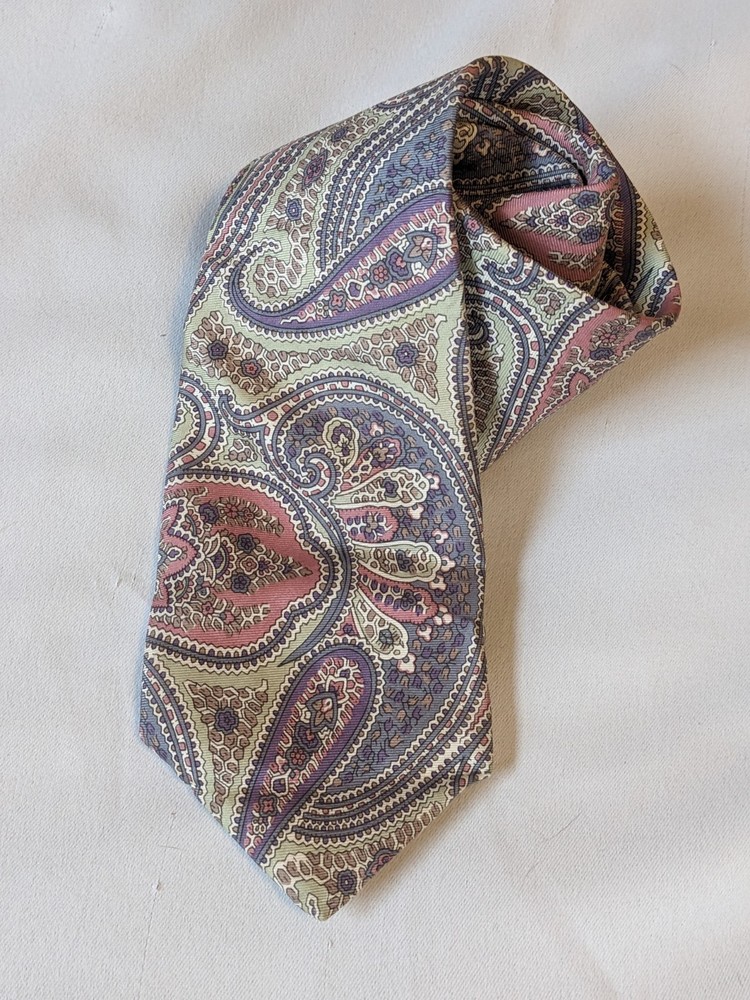Vintage Liberty Of London 100% Silk Tie USA Made Paisley