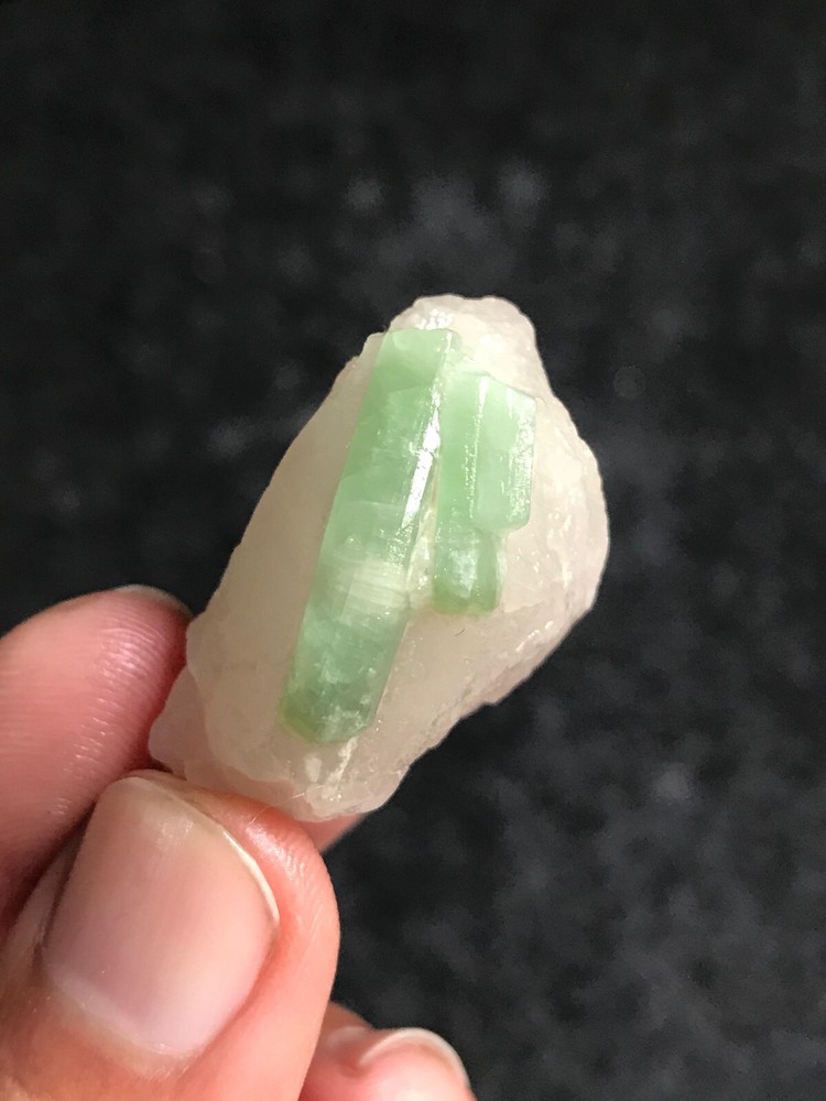 96ct Light Green Tourmaline Crystal Specimen - Afghan Origin