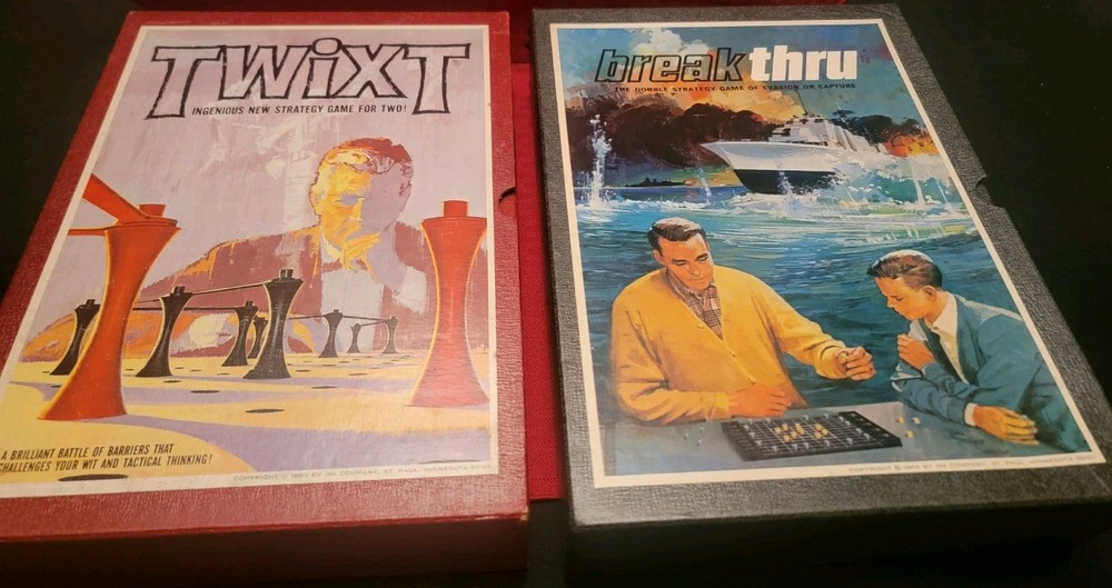 VINTAGE 1962 3M Twixt & 1965 Break-Thru Board Game LOT OF 2