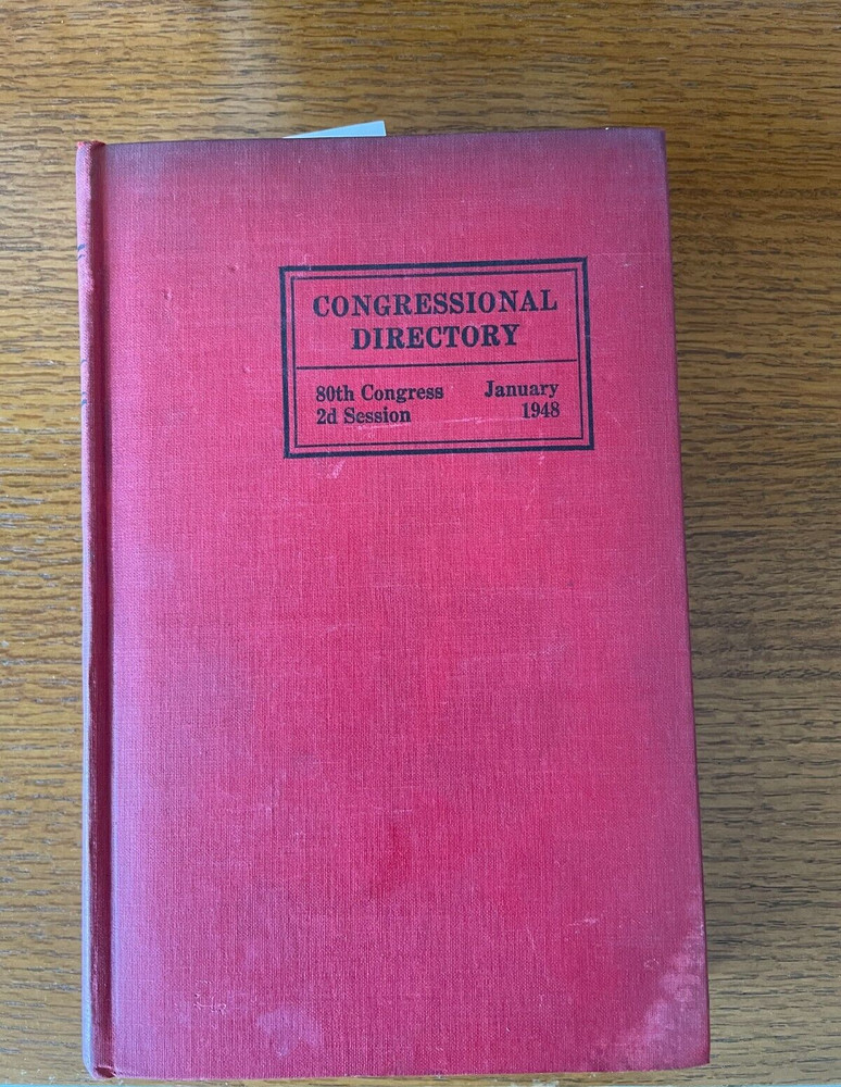 Congressional Directory, 80th Congress 2nd Session, January 1948