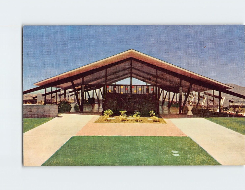 Postcard Sky Church Rose Hills Memorial Park Whittier California
