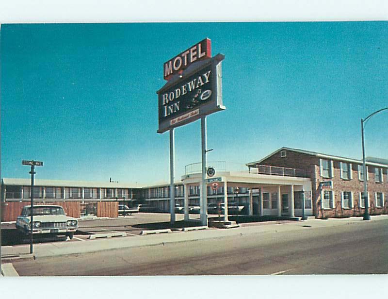 Unused Pre-1980 OLD CARS & RODEWAY INN MOTEL Tucson Arizona AZ u2424@