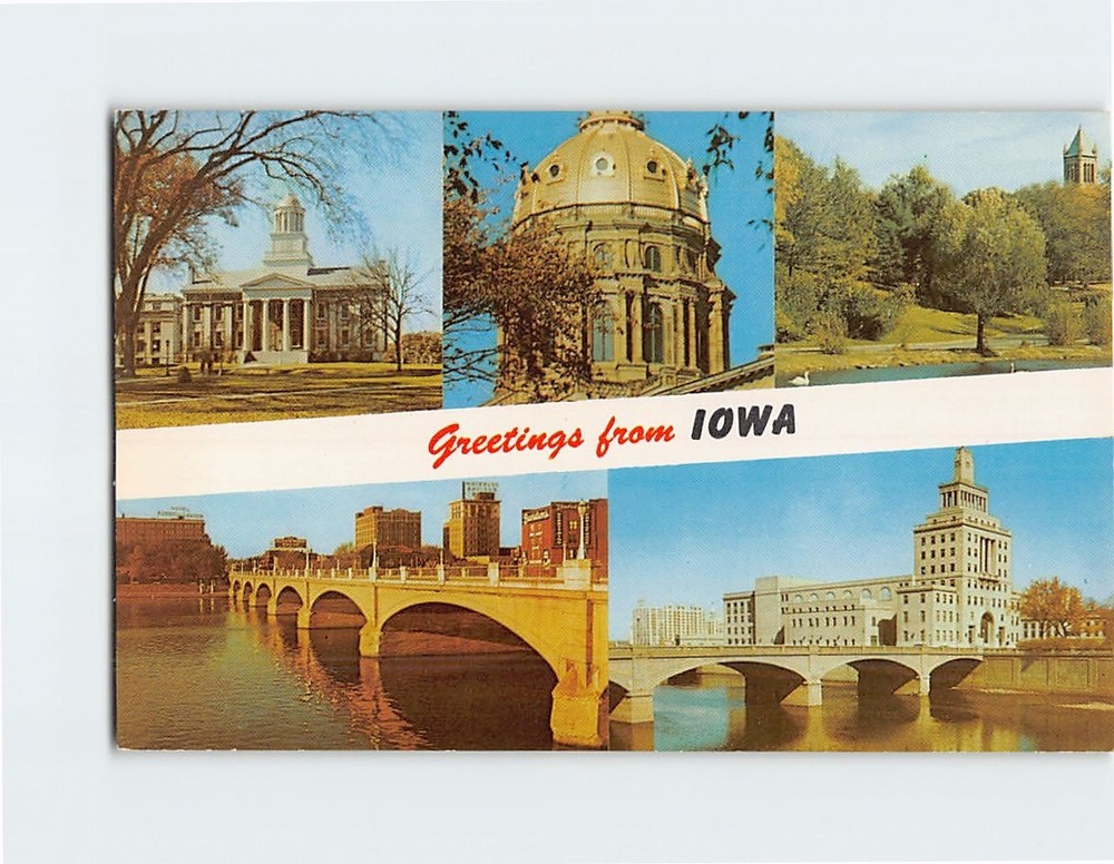 Postcard Famous Places/Landmarks in Iowa USA