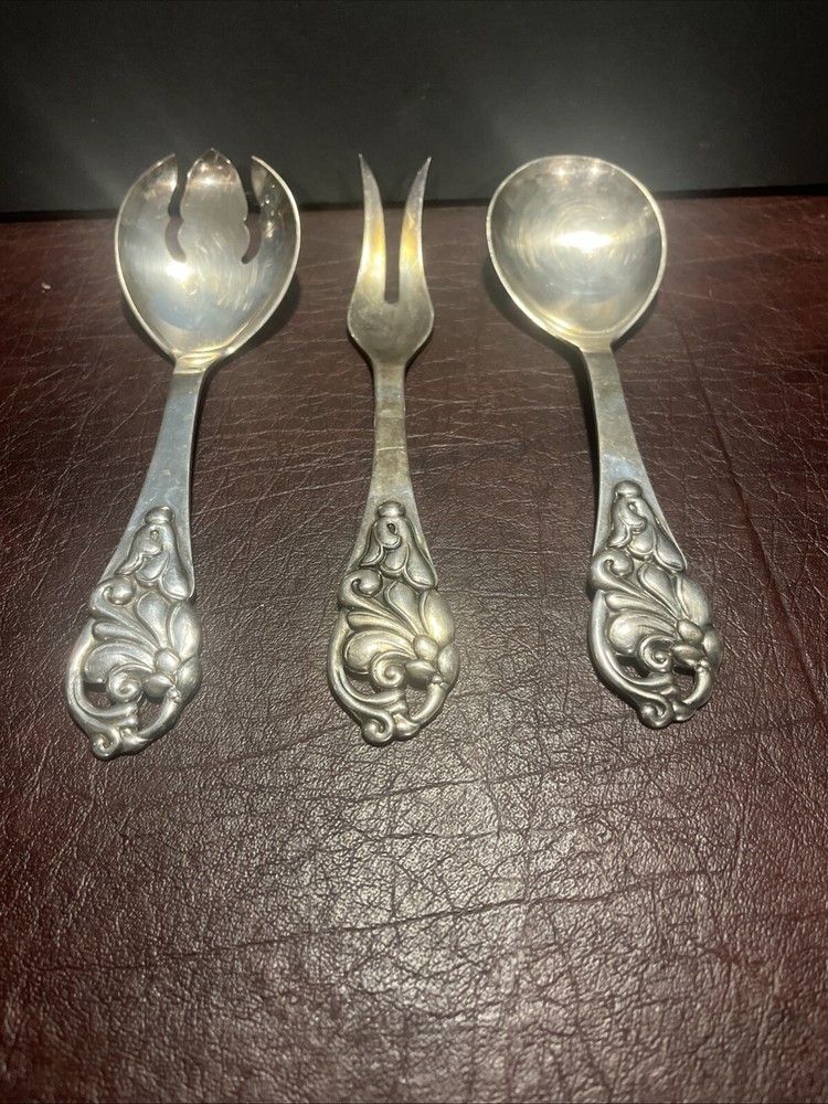 Vintage 3 Pc Serving Set Electroplate  Denmark