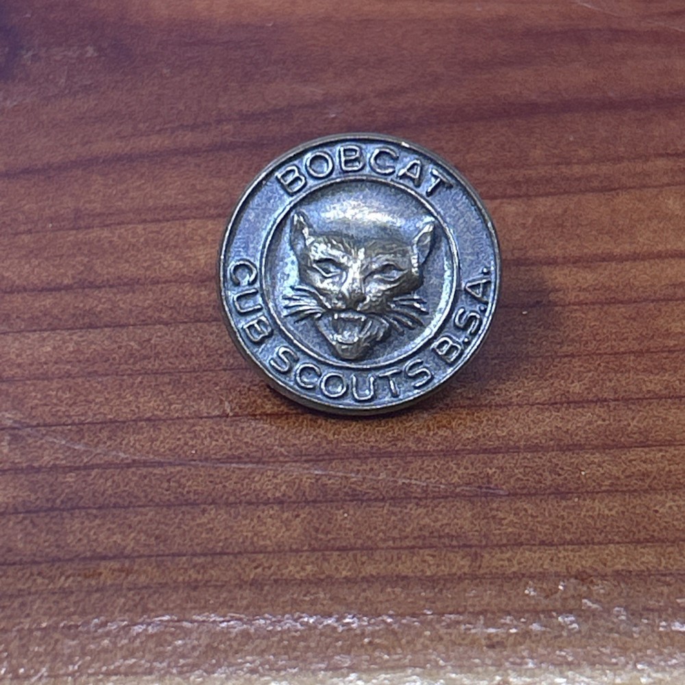 BSA Bobcat Cub Scouts Vintage Lapel Pin - Boy Scouts Of America Uniform Badge