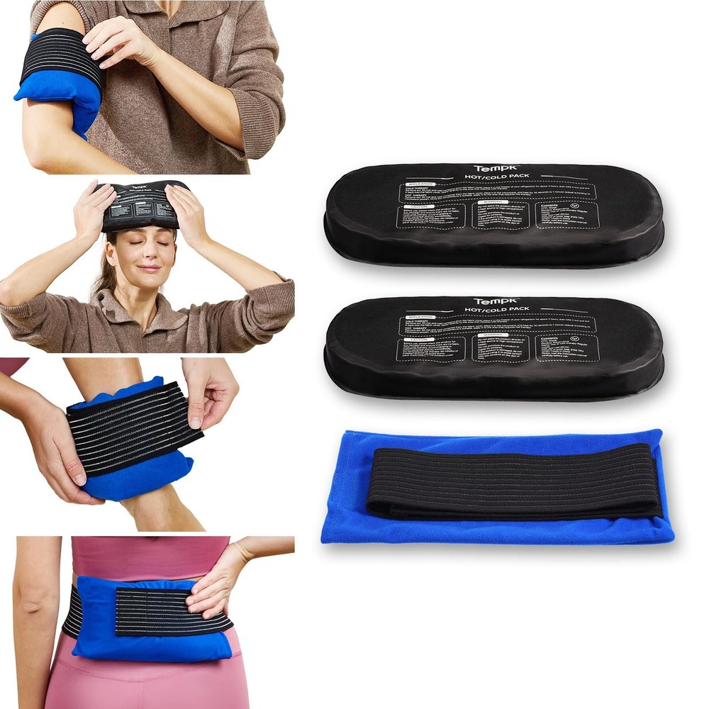 Reusable Hot and Cold Therapy Gel Packs for Injuries 3+ Hours Long Lasting Relief
