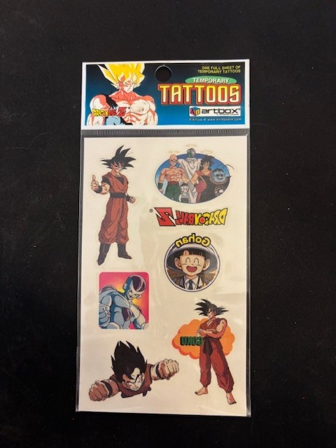 Dragon ball z Temporary tattoos vintage 2000 Artbox one sheet