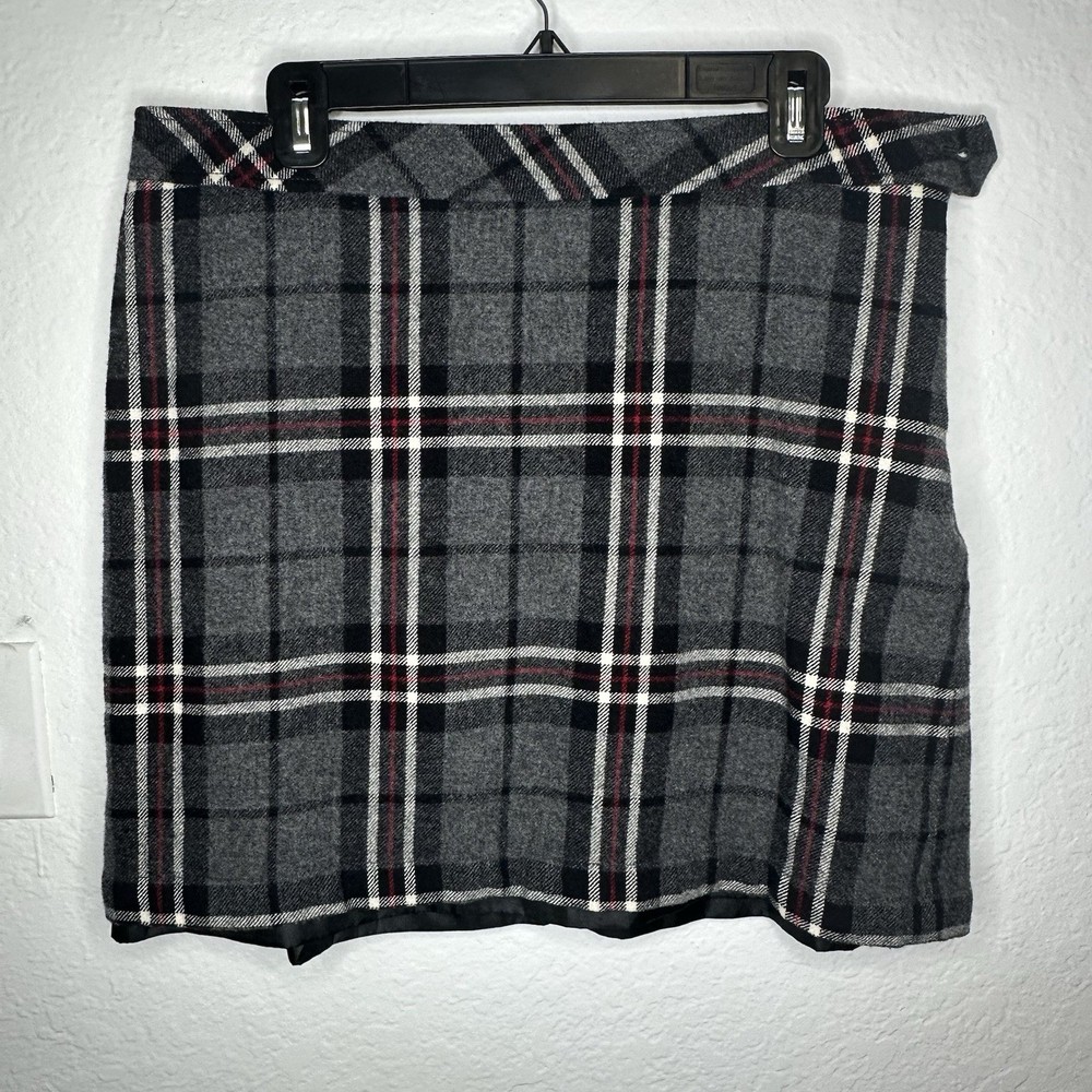 Eddie Bauer Women's Short Wool Tartan Skirt Size 12 Lined Dark Academia Poetic