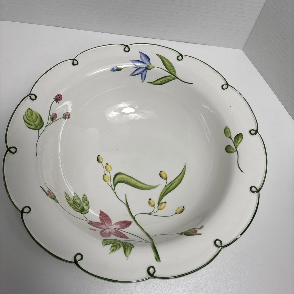 Vietri Paradisio Large Salad Bowl Serving Piece Discontinued Crafted Italy