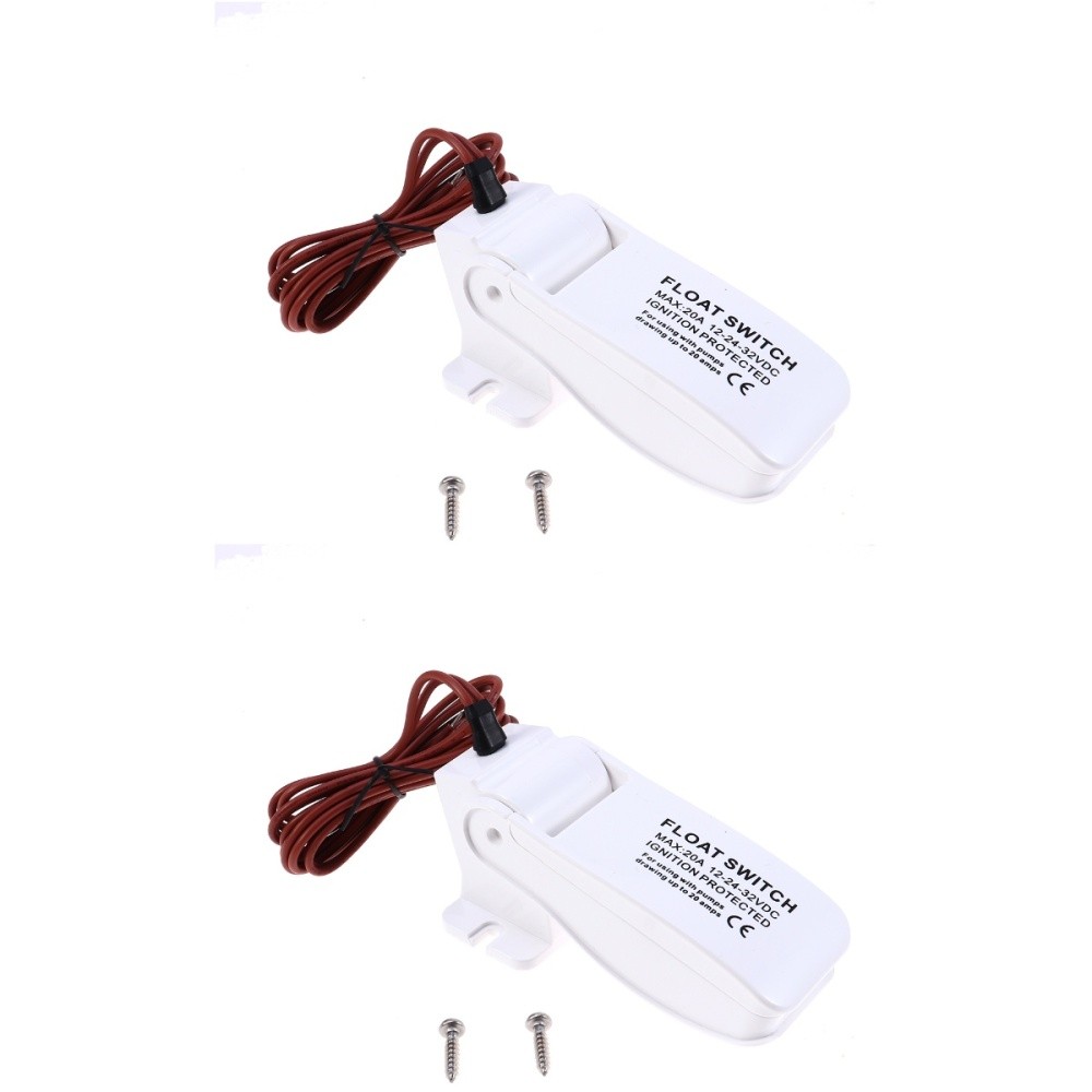 2-Pack Automatic Bilge Pump Float Switch for Boats