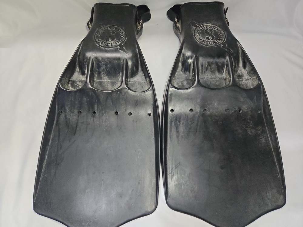 Scubapro Jet Fins Size XL Classic Rubber Scuba Diving Fins Heavy Duty With Strap