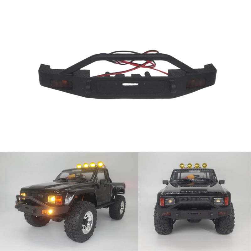 Front Bumper For HPI venture 1/18 HILUX RC Crawler Car Parts with LED lights