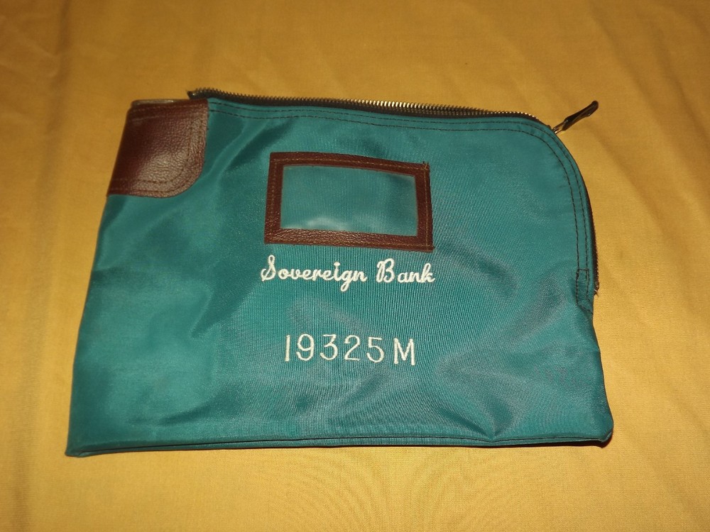 VINTAGE MONEY RIFKIN SAFETY SAC SOVEREIGN BANK DEPOSIT BANK BAG