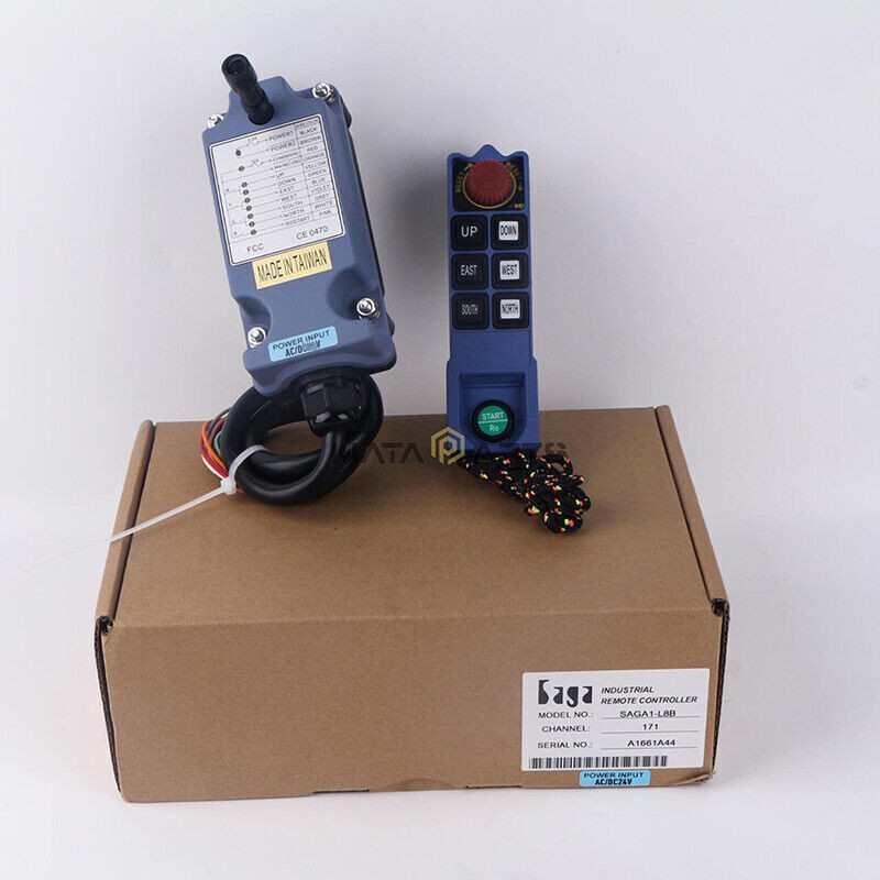1Set New SAGA1-L8B Receiver*1 +Transmitter*1 Crane Remote Controller AC380V