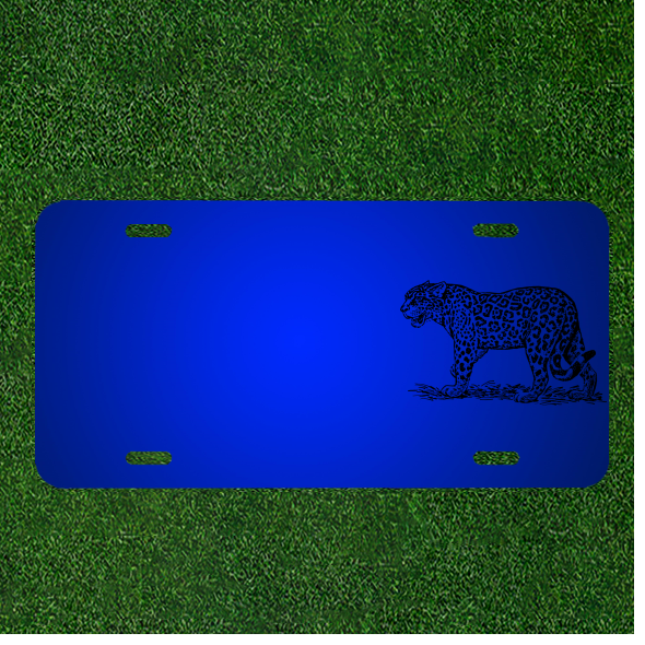 Custom Personalized License Plate With Add Names To Leopard Wildcat Maneater